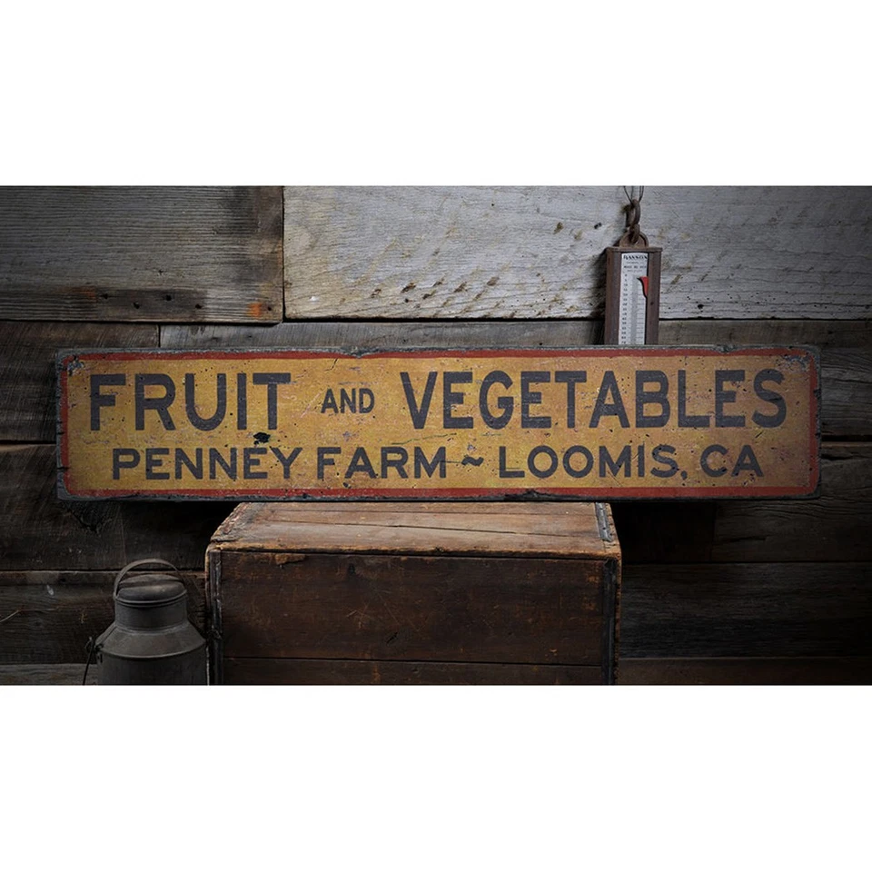 Fruit Stand, Vegetable Stand, Custom - Rustic Distressed Wood Sign - Image 2 of 2