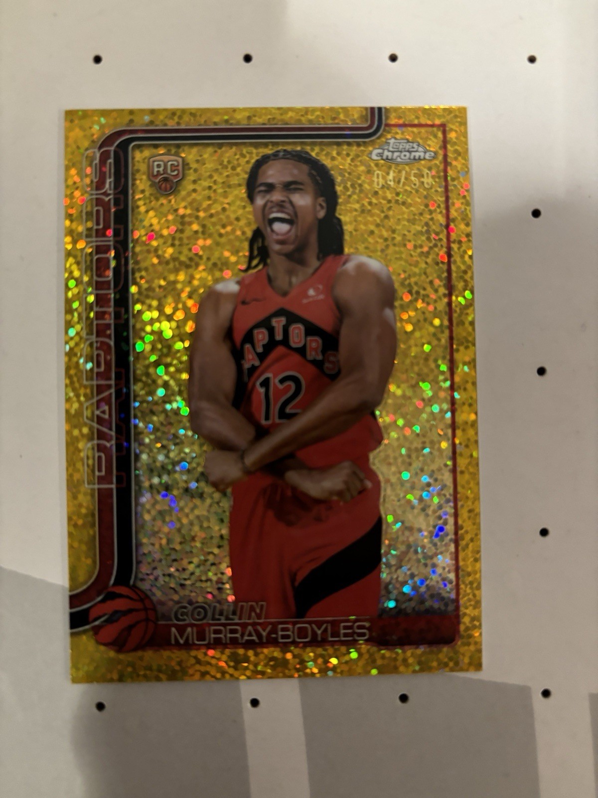 2025-26 NBA Topps Chrome Collin Murray-Boyles Gold Speckle Image Variation 04/50