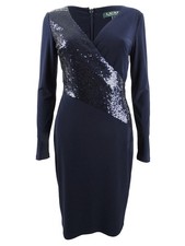 Lauren by Ralph Lauren Women's Sequin-Panel Jersey Dress