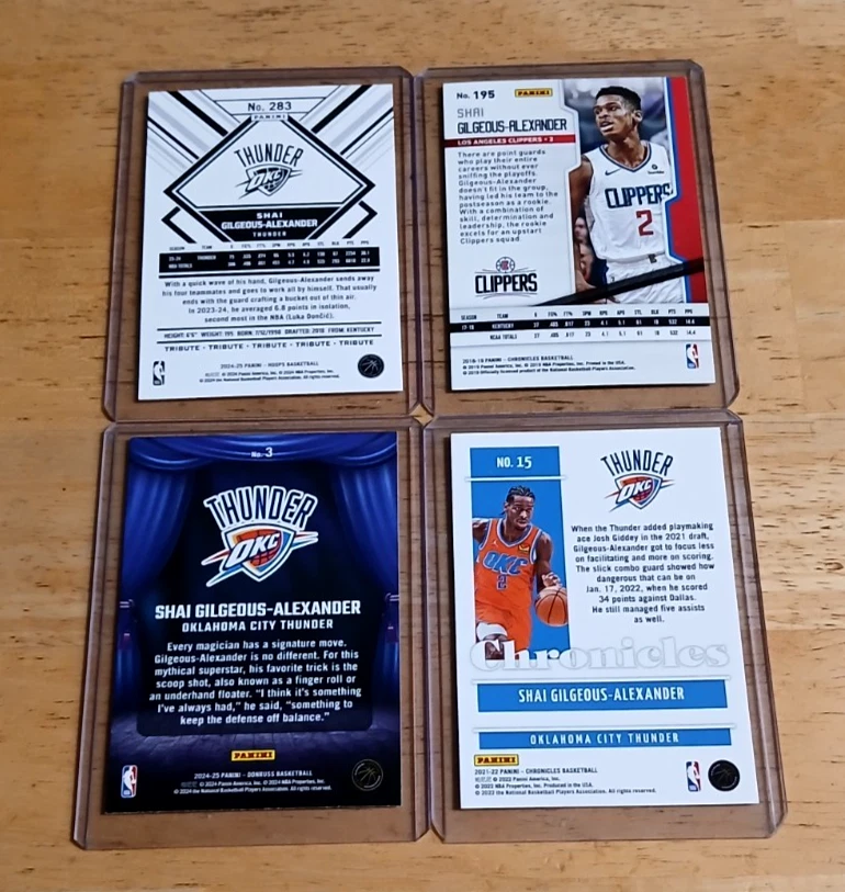Shai Gilgeous-Alexander Thunder LOTE (3) 2018 PLAYOFFS Rookie/Magicians/Chronicles Foto 2 de 2