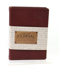 Journal 4x6" Full Grain Leather Cover 240 Lined Pages Graphic Image 60 Clay