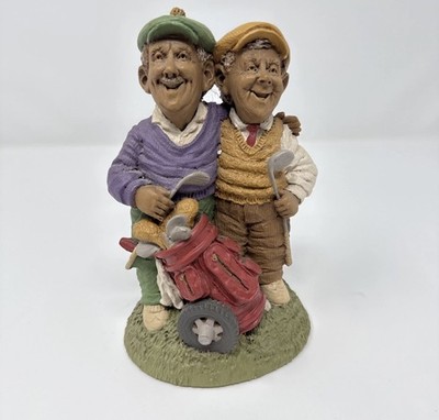 Lee Sievers Cairn Studios 1987 The Awesome Twosome Golf Player Statue Figure USA