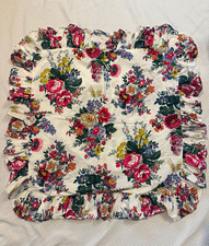 Vtg 80 s Ralph Lauren Valerie Elaine Floral Ruffled Euro Sham Square 100 Cotton