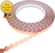 Double Edged Scalloped Copper Foil Tape for Stained Glass DIY Handicrafts