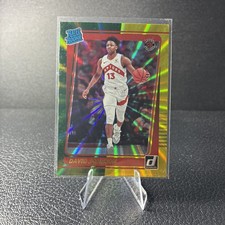 2021-22 Panini Donruss - Rated Rookie David Johnson #243 Holo Green & Yellow