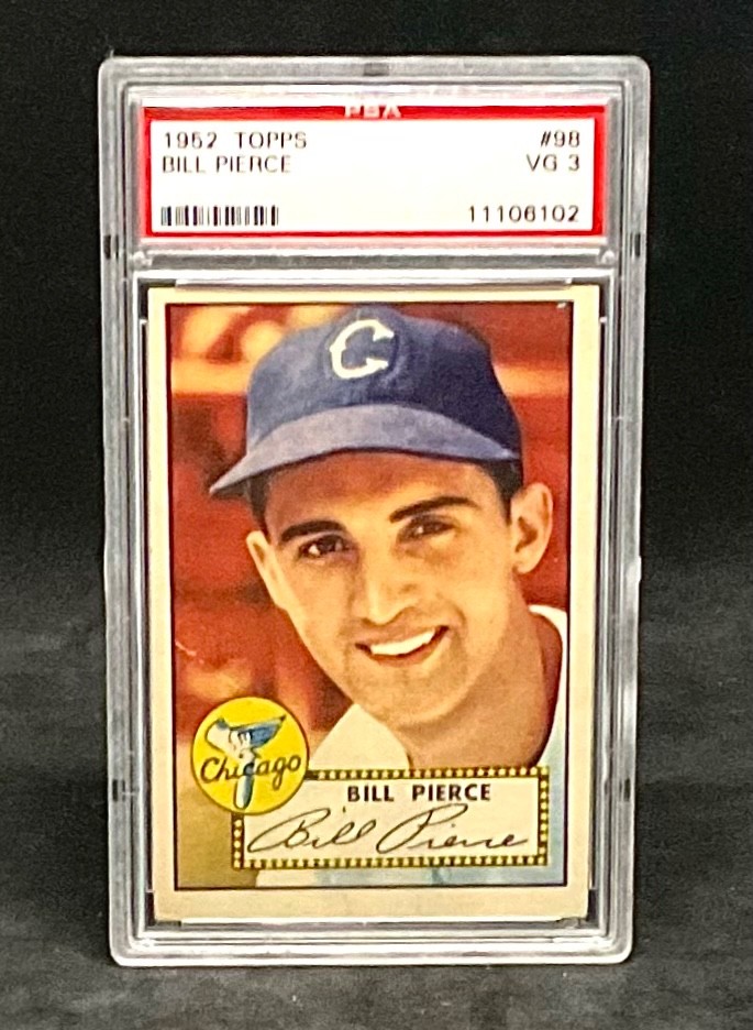 1952 TOPPS BILL PIERCE #98 PSA 3 VG WHITE SOX