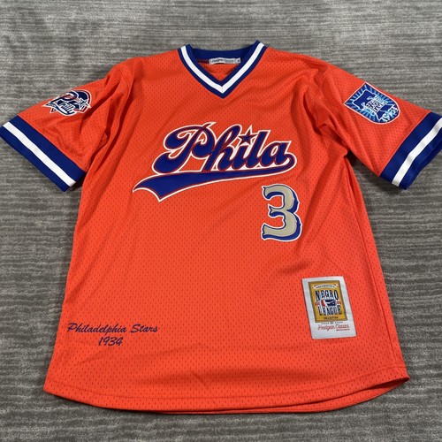 Philadelphia Stars Jersey Mens Medium Orange Negro League Baseball 3 Headgear