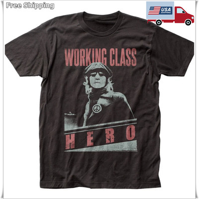 John Lennon Working Mens T Shirt Rock and Roll Music Classic Band Tee New Black