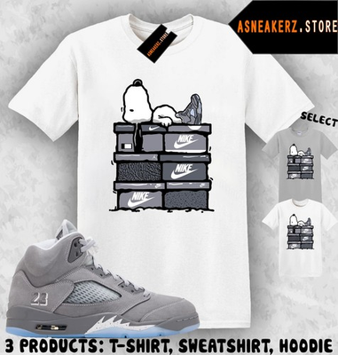 #ad #ad Shirt Match AJ 5 Wolf Grey 2026 Sneaker Matching Tee Sneakerhead S Dog T Shirt $29.89