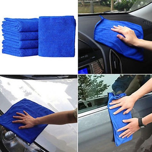 Saugfähig Kein Kratzer Sale Neu Blau 10 Stück Waschlappen Polieren Reinigungst - Bild 6 von 12