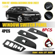 Inner Window Switch Panel Cover Trim Carbon Fiber 8X Fits Honda Accord 2018-2022