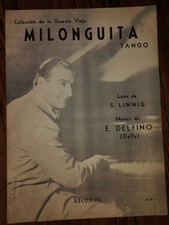 TANGO - MILONGUITA - Old SHEET MUSIC - LINNING  DELFINO ARGENTINA