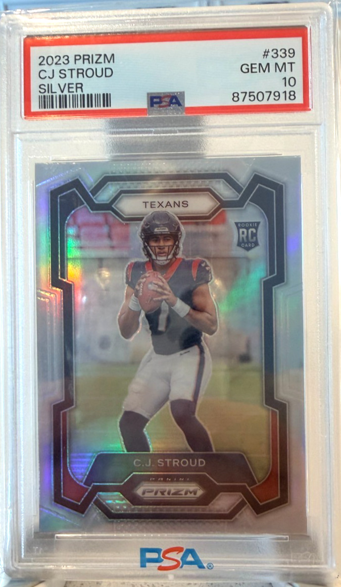 2023 Panini Silver Prizm #339 CJ Stroud Texans RC Rookie PSA 10 GEM MINT