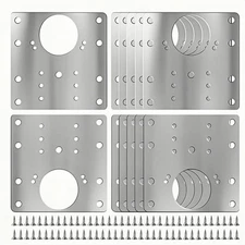 6PCS Cabinet Hinge Repair Plate Kit: FOGZUVR Durable Door Hinge Repair Kit Plate