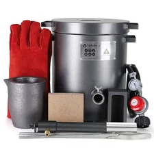 FASTTOBUY 6 KG Propane Melting Furnace Kit w Graphite Crucible and Tongs 1300...