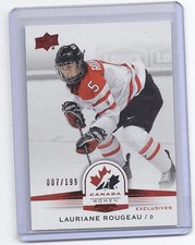 2014 UPPER DECK TEAM CANADA WOMEN LAURIANE ROUGEAU RED EXCLUSIVES /199 82