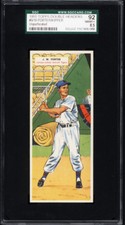 1955 Topps Double Headers #9/10 J.W. Porter/Thornton Kipper SGC 92 Unperforated