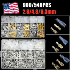 900/540x Assortment Terminals Electrical Wire Crimp Connectors Male Female Spade