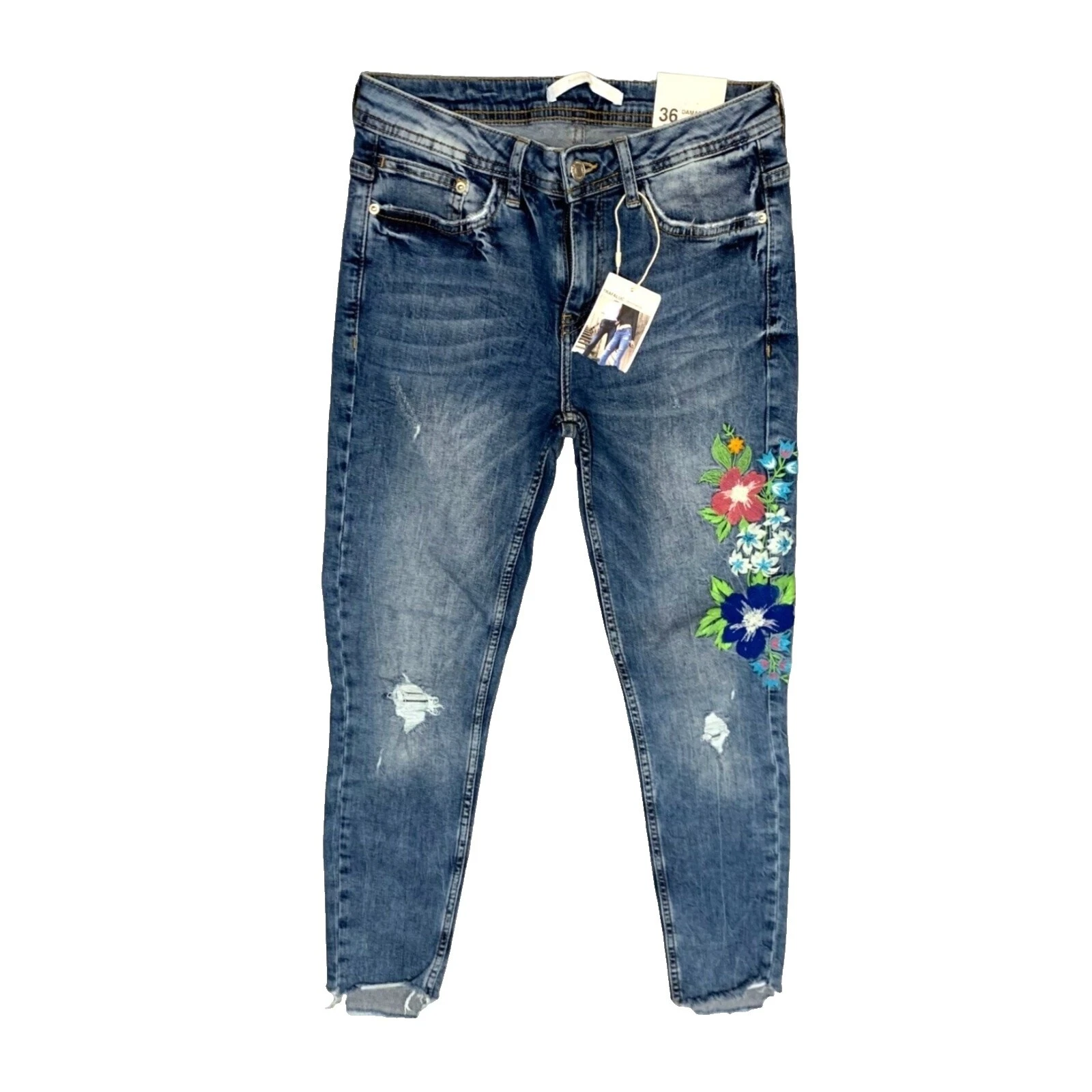 Zara Floral Jeans for Women