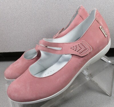 DORA LMSP60 WOMENS SHOE 7.5 M (EURO 5) MAUVE NUBUCK MARY JANE BY MEPHISTO