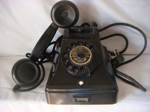 TELEFONO ANTIGUO DE VAQUELITA COLOR NEGRO Nº-1 (#) - Imagen 2 de 2