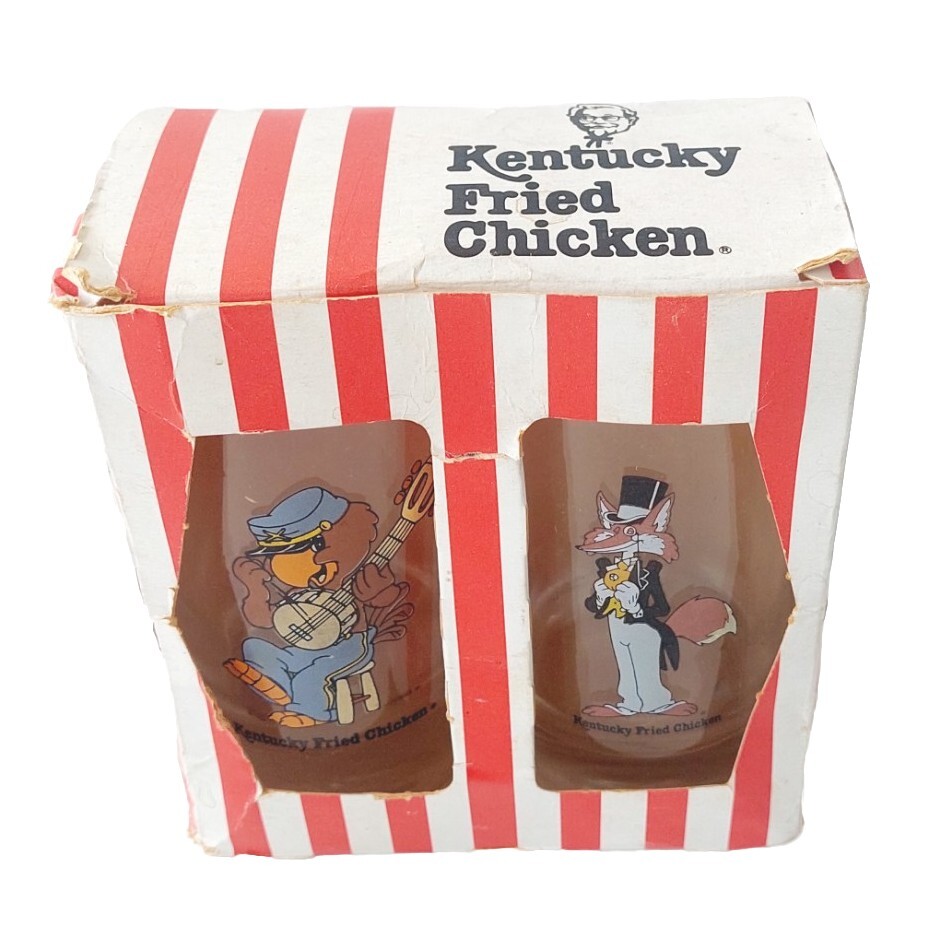 Vintage 1980's Kentucky Fried Chicken / KFC Character Drinking