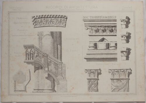 RICORDI DI ARCHITETTURA PERGAMO CATTEDRALE DI MODENA EMILIA ROMAGNA 1894 95 - Bild 1 von 1