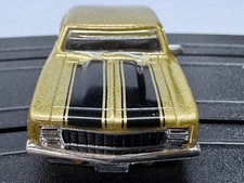NU-RORA ‘69 Camaro Z28 Gold w/ Black Stripes HO Slot Car Body Only Fits Tjet 500