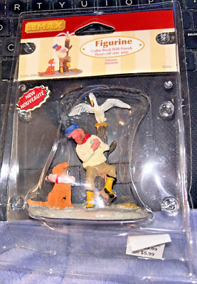 NEW Lemax Coffee Break with Friends (seagull, dog, and man) Figurine 2006 NEW