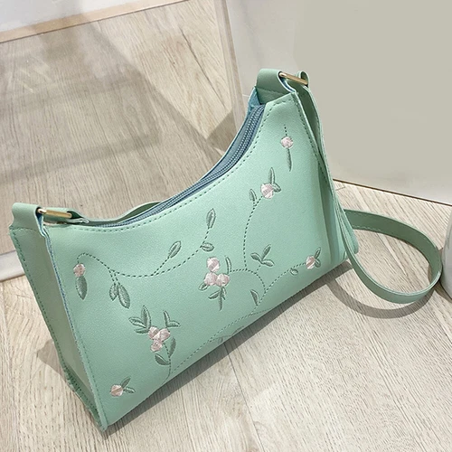 Damen Schultertasche Spitze Blumen Handtasche Hobo Bag weiches PU Leder Mädchen Handtasche - Bild 18 von 38