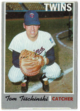 1970 Topps Tom Tischinski Minnesota Twins Baseball Card #379 RC VG Free Shipping