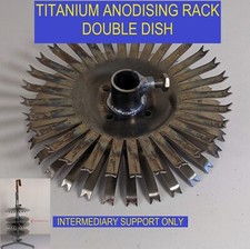 Anodizing Aluminum Double Rack Titanium 8.5" Disc Rack 30 Stations Legs