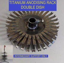 Anodizing Aluminum Double Rack Titanium 8.5" Disc Rack 30 Stations Legs
