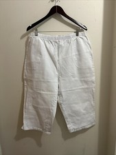 XLARGE WHITE A14924 Denim  Co. Regular Relaxed Pull-On Skimmer With Slits