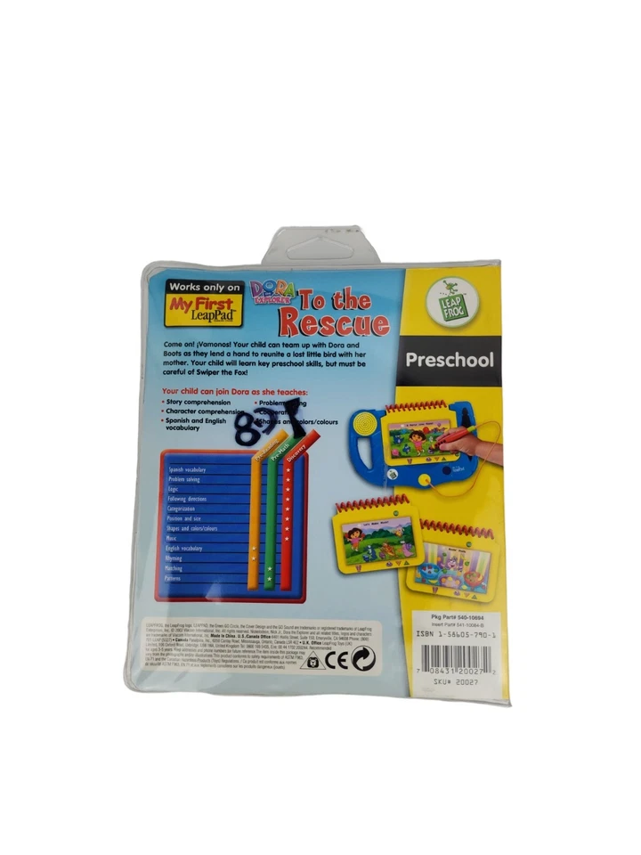 Leap Frog Dora To The Rescue My First LeapPad Preschool Book Cartridge - Image 2 of 4