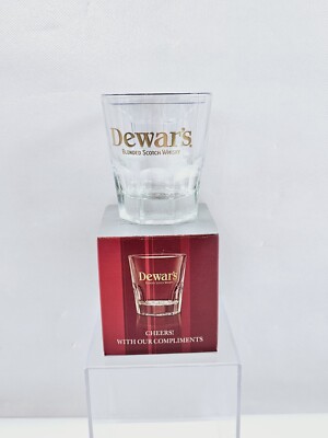 Dewars White Label Tumbler Glass New In Box With Factory Seal On Glass