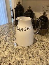 Sangria Pitcher  Acrylic White  2 Qt