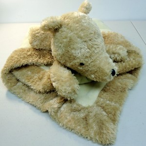 large blanket with animal head