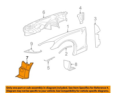 GM Parts Frontschutzblech-Innenteil – Originalersatzteil, Fahrerseite, Teilenummer 15233301