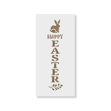 Happy Easter Vertical Sign Stencil - Durable  Reusable Mylar Stencils