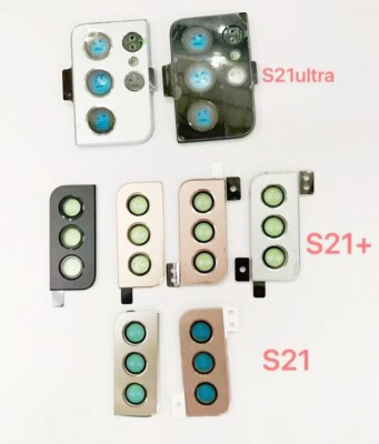 Camera Lens Glass With Metal Frame Holder For Samsung Galaxy S21 Plus S21 Ultra 