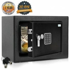 SERENE-LIFE Compact Electronic Safe Box with Mechanical Override, Includes Keys