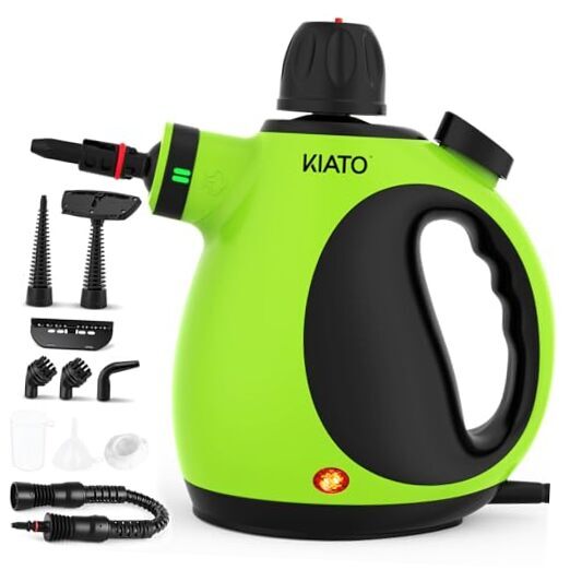 Handheld Steam Cleaner, 10 in 1 Hand Held Steamer for Cleaning, Portable Green-image