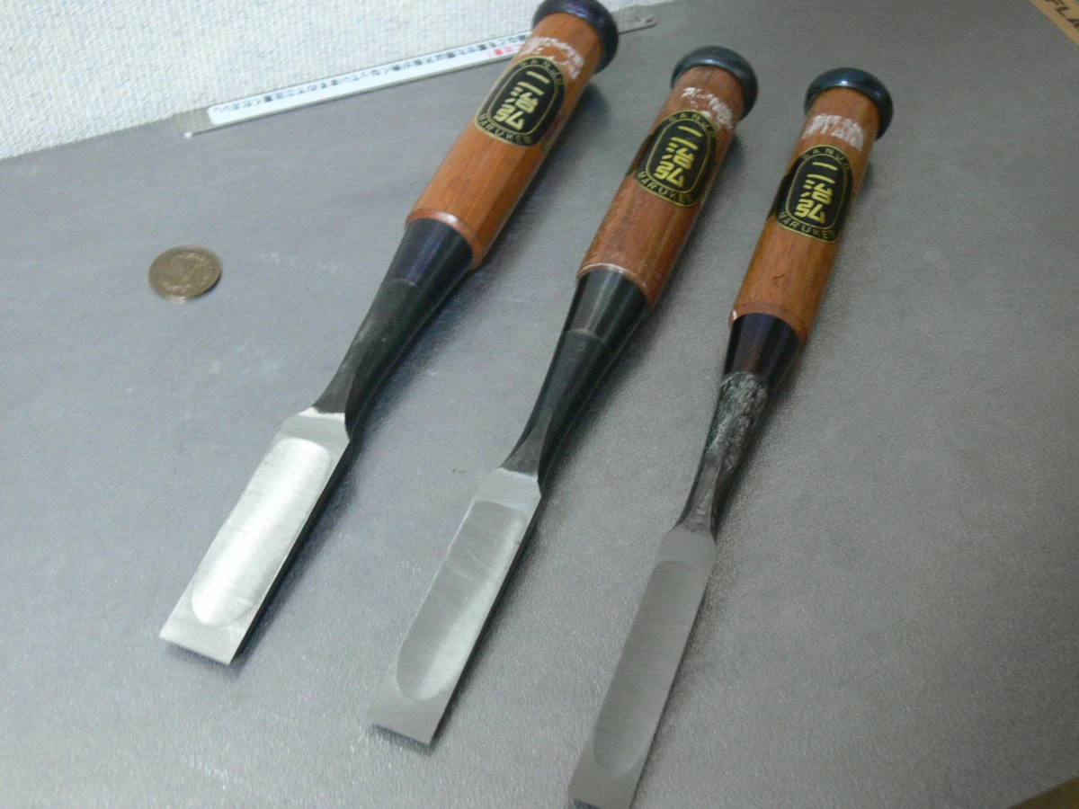 Fujihiro Imai Chutaro Japanese Timber Chisels Tataki Nomi Set of 3