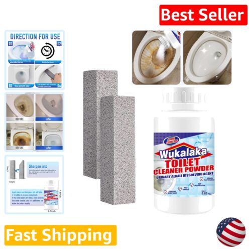 Powerful Pumice Stone Toilet Bowl Cleaner Sticks - Hard Water Stain Remover