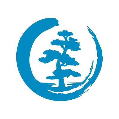 Enso Circle Tree Decal Stickers | 2 Pack Zen Buddhism Yoga Vinyl 4" & 6" White