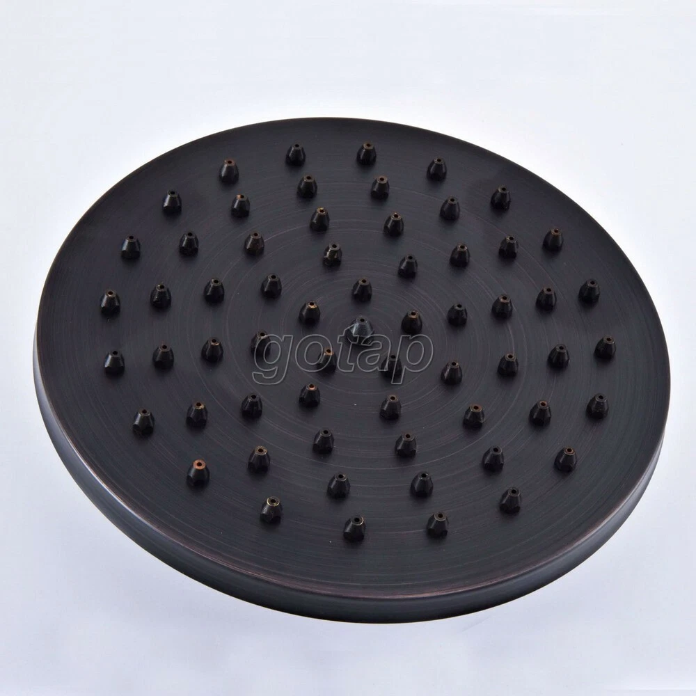 8 inch Black Oil Rubbed Bronze Round Bathroom Rainfall Shower Head Gsh247