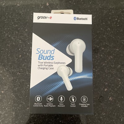 Groove Sound Buds Bluetooth wireless earphones with portable
