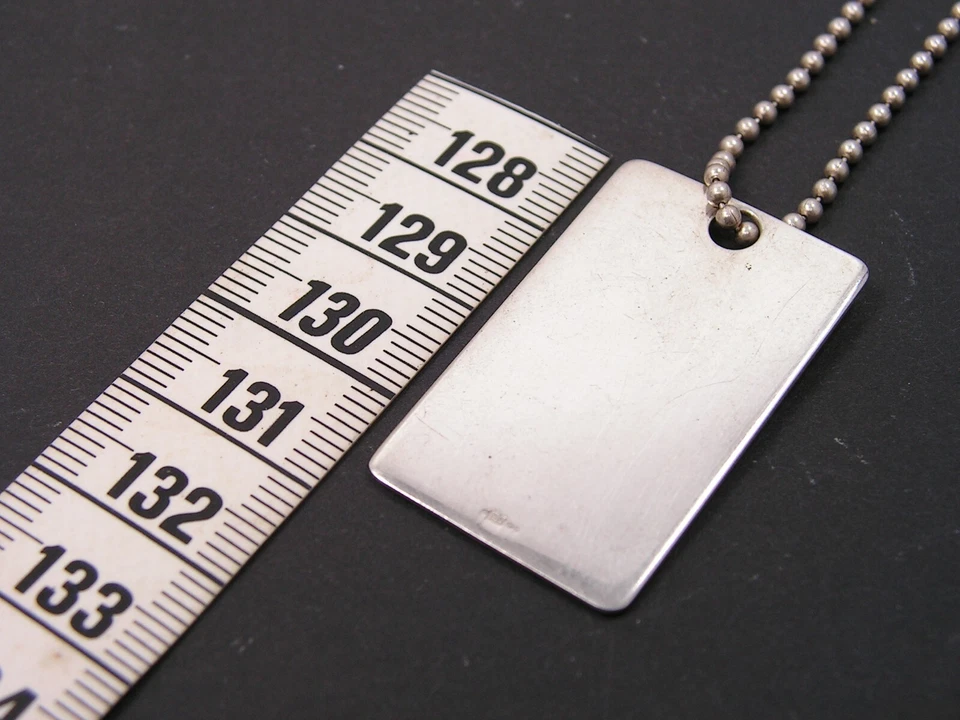 Colgante con etiqueta de perro lingote de plata con sello italiano plata 925 9 g Foto 2 de 4