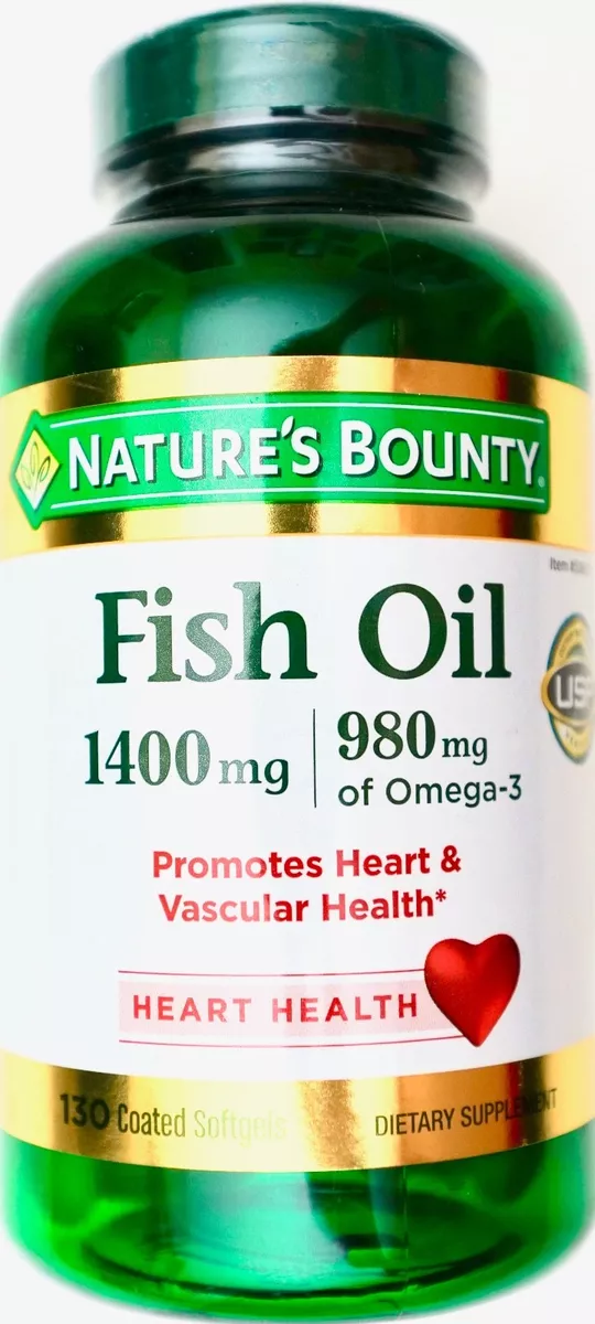 Nature's Bounty Fish Oil 1400 mg, 130 Coated Softgels